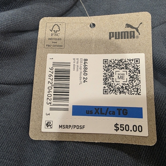 $50 Puma Womens Essential Logo-Front Fleece Hoodie - Picture 9 of 9